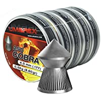 5 latas de pistola de aire pellets de Umarex 4-5 mm pellets de cabeza de Cobra señalado para rifle de aire comprimido…